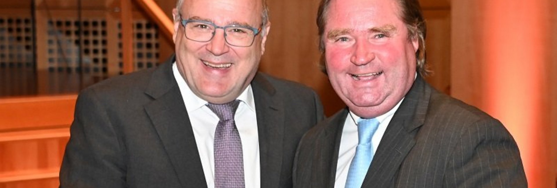 BDA-Hauptgeschäftsführer Steffen Kampeter (l.) mit NRW-Finanzminister Lutz Lienenkämper
