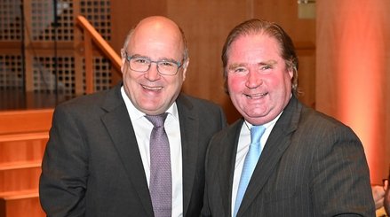 BDA-Hauptgeschäftsführer Steffen Kampeter (l.) mit NRW-Finanzminister Lutz Lienenkämper